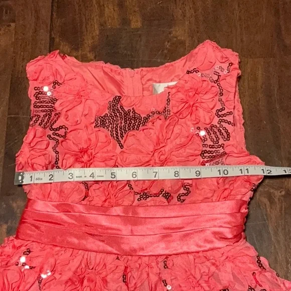 Rare Editions Coral Girls Dress Size 7 - Picture 5 of 5